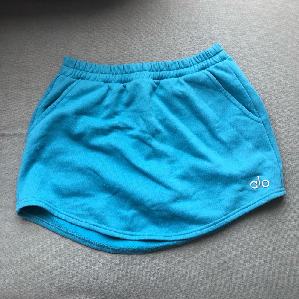 Alo Yoga High-Waist Accolade Skirt Blue Splash M - Picture 5 of 11
